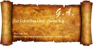 Goldschmied Avarka névjegykártya